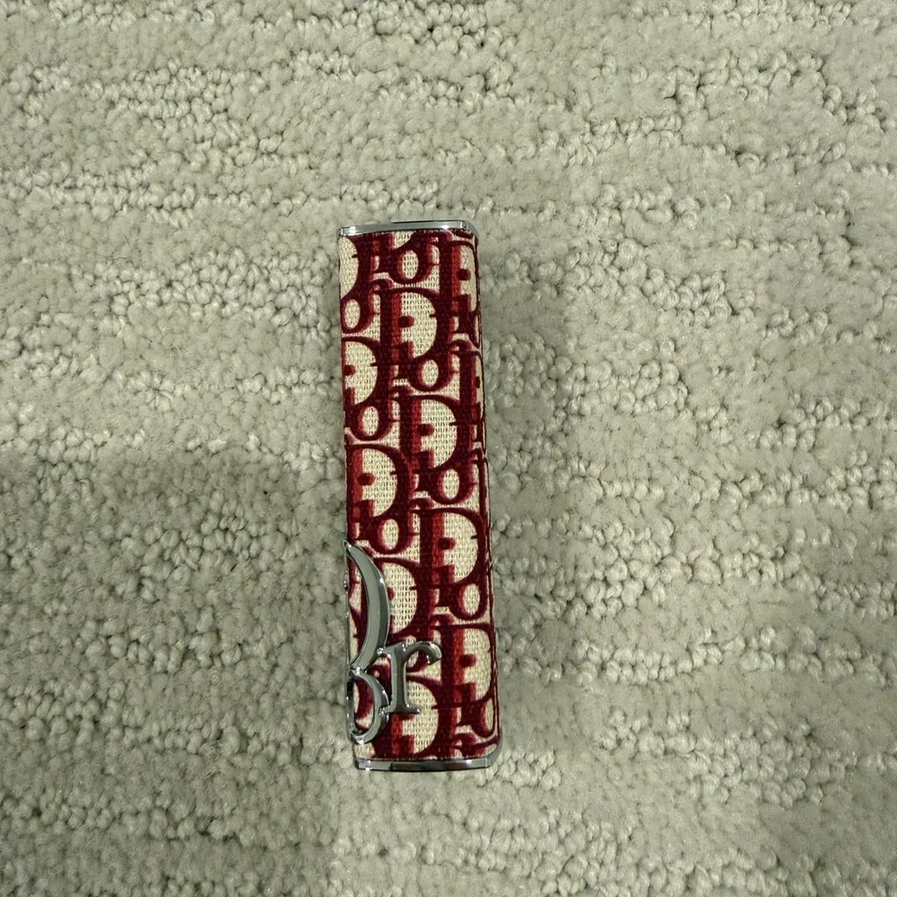 New Dior Burgundy Oblique Dior addict lip case - Picture 2 of 7